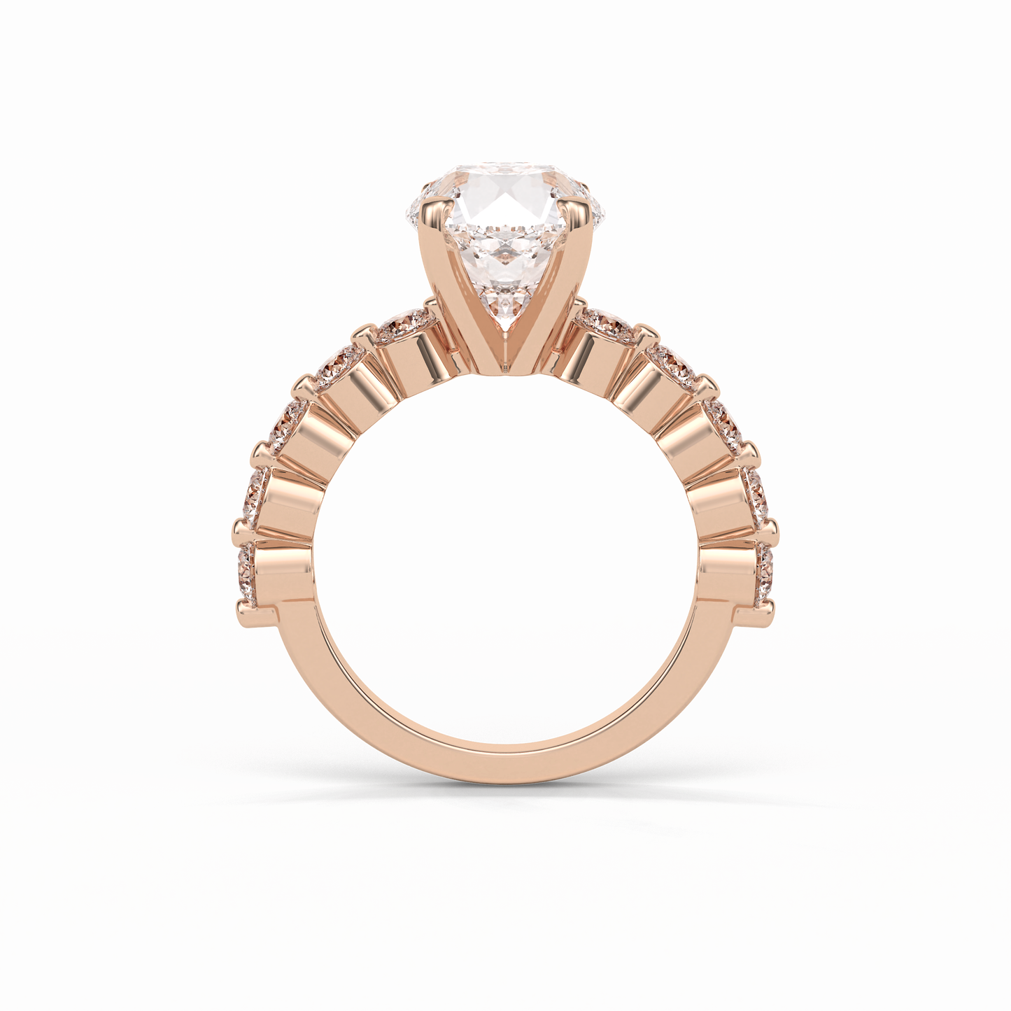 Round Dainty Lab Grown Diamond Engagement Ring