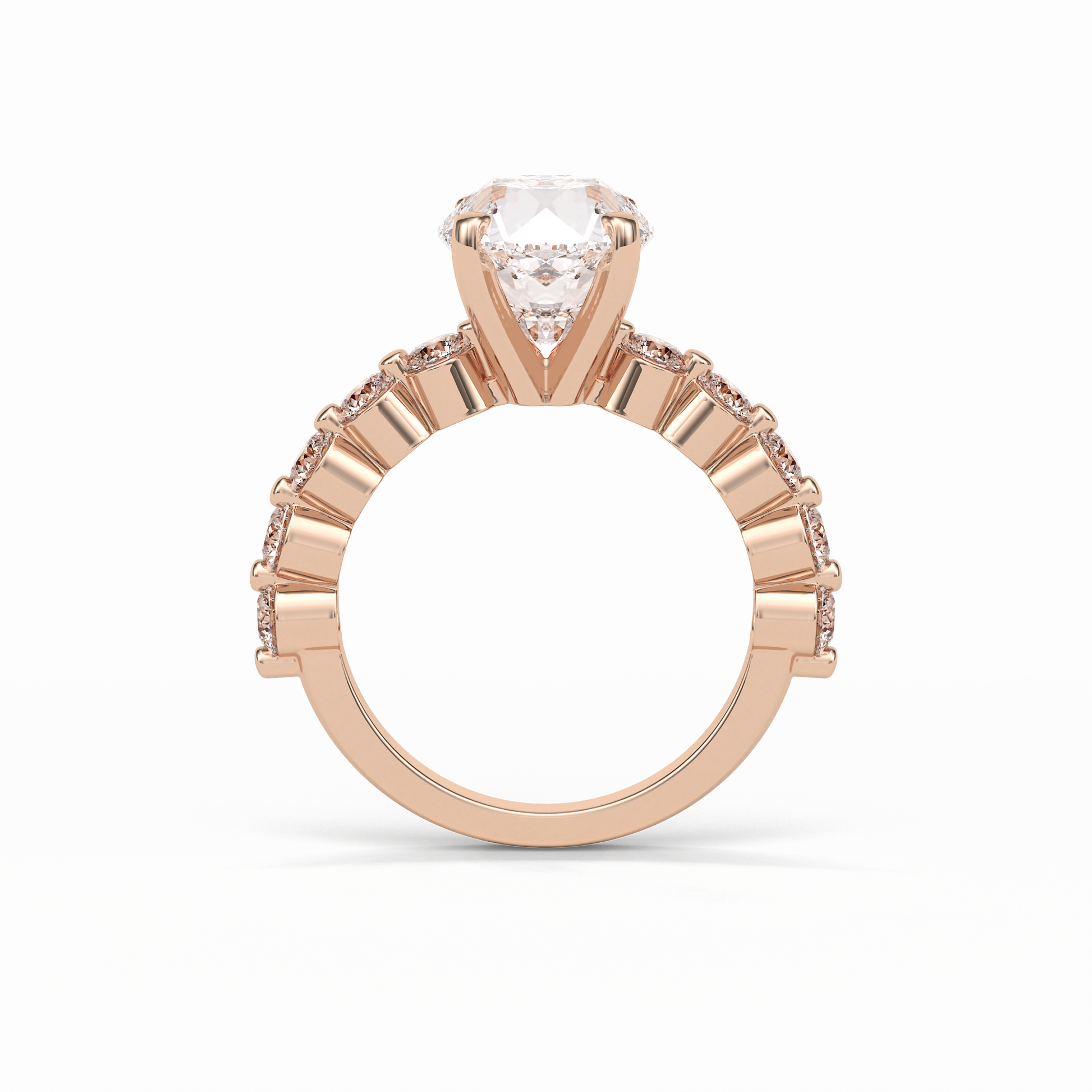 Round Dainty Lab Grown Diamond Engagement Ring