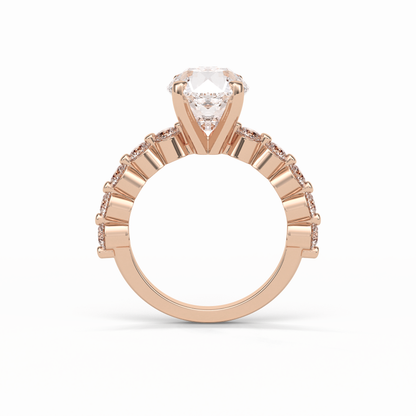 Round Dainty Lab Grown Diamond Engagement Ring