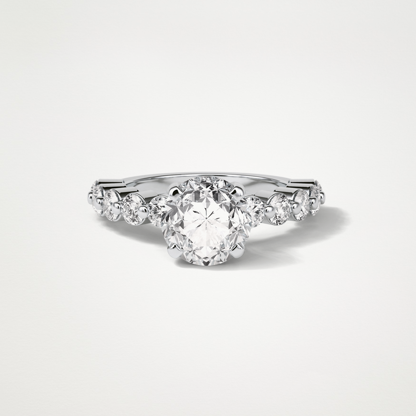 Round Dainty Lab Grown Diamond Engagement Ring