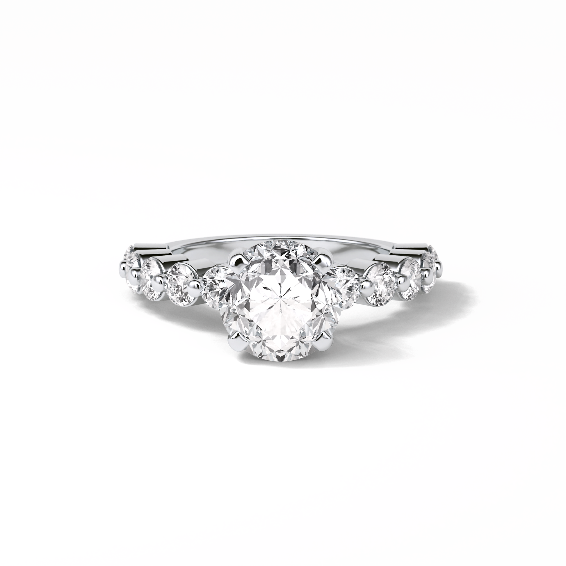 Round Dainty Lab Grown Diamond Engagement Ring