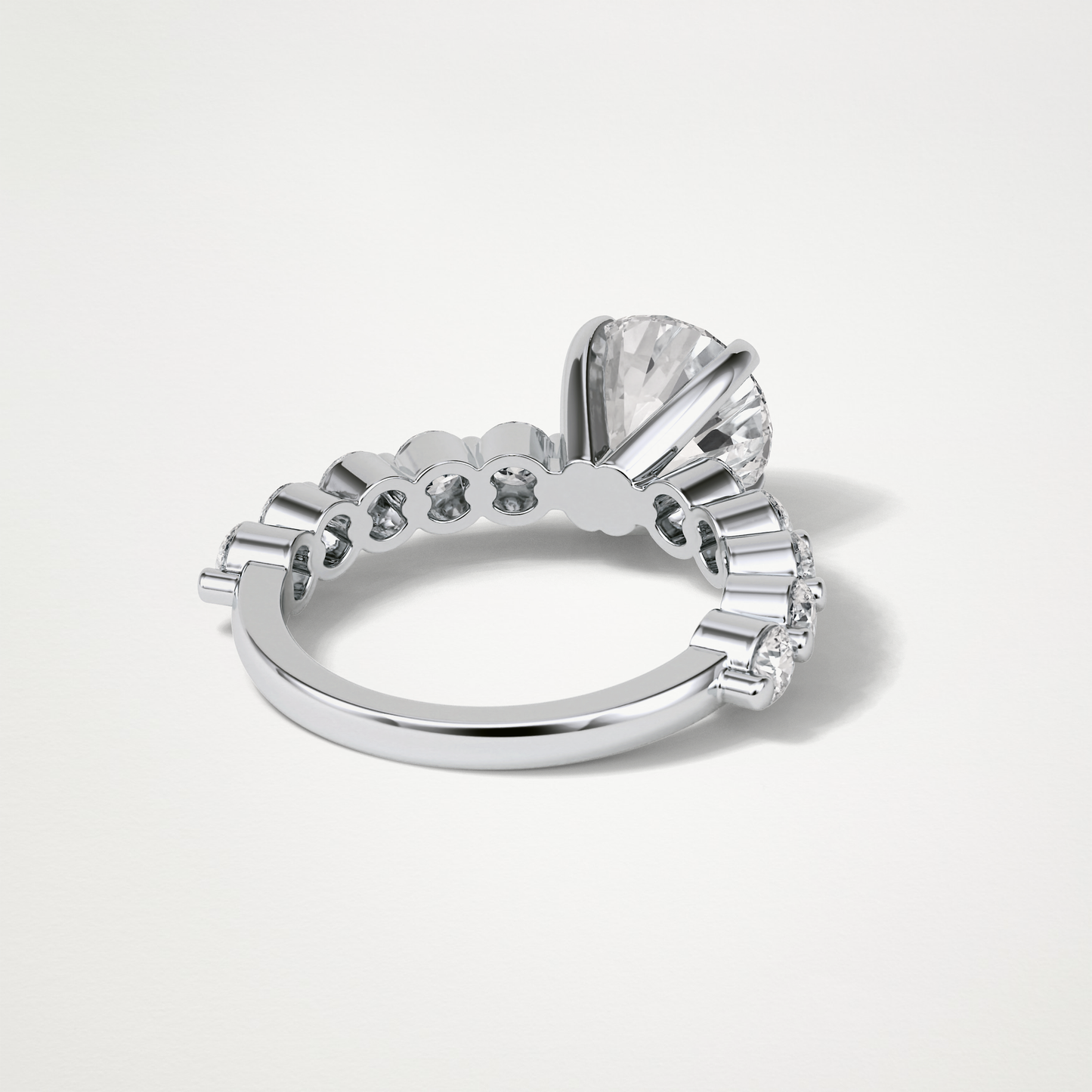 Round Dainty Lab Grown Diamond Engagement Ring