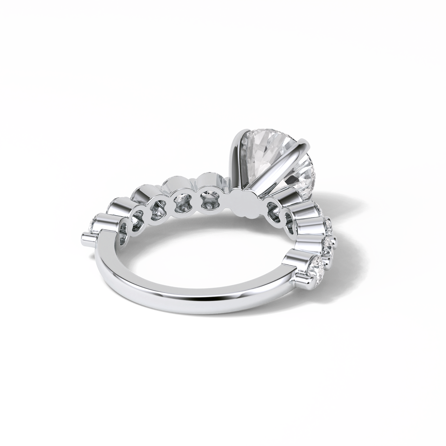 Round Dainty Lab Grown Diamond Engagement Ring