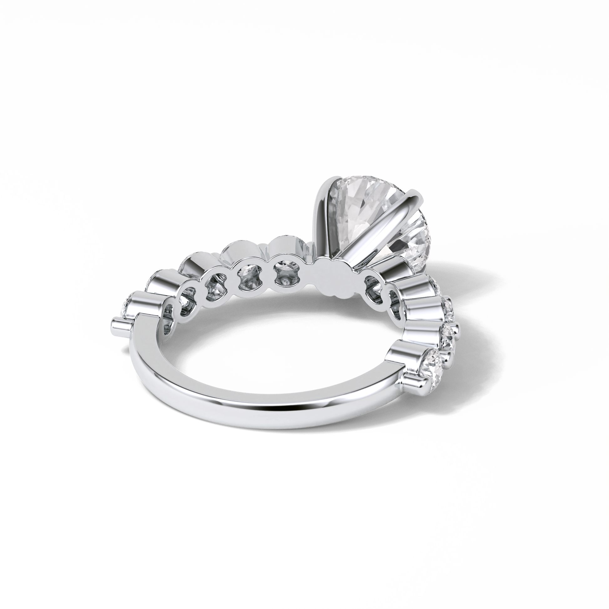 Round Dainty Lab Grown Diamond Engagement Ring