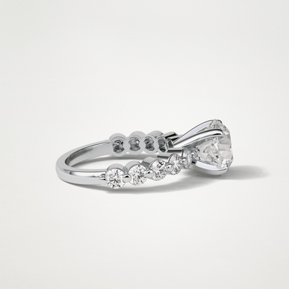 Round Dainty Lab Grown Diamond Engagement Ring
