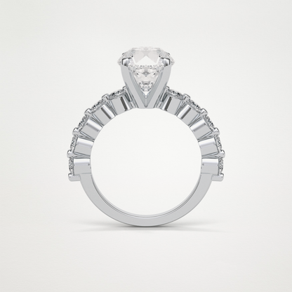 Round Dainty Lab Grown Diamond Engagement Ring