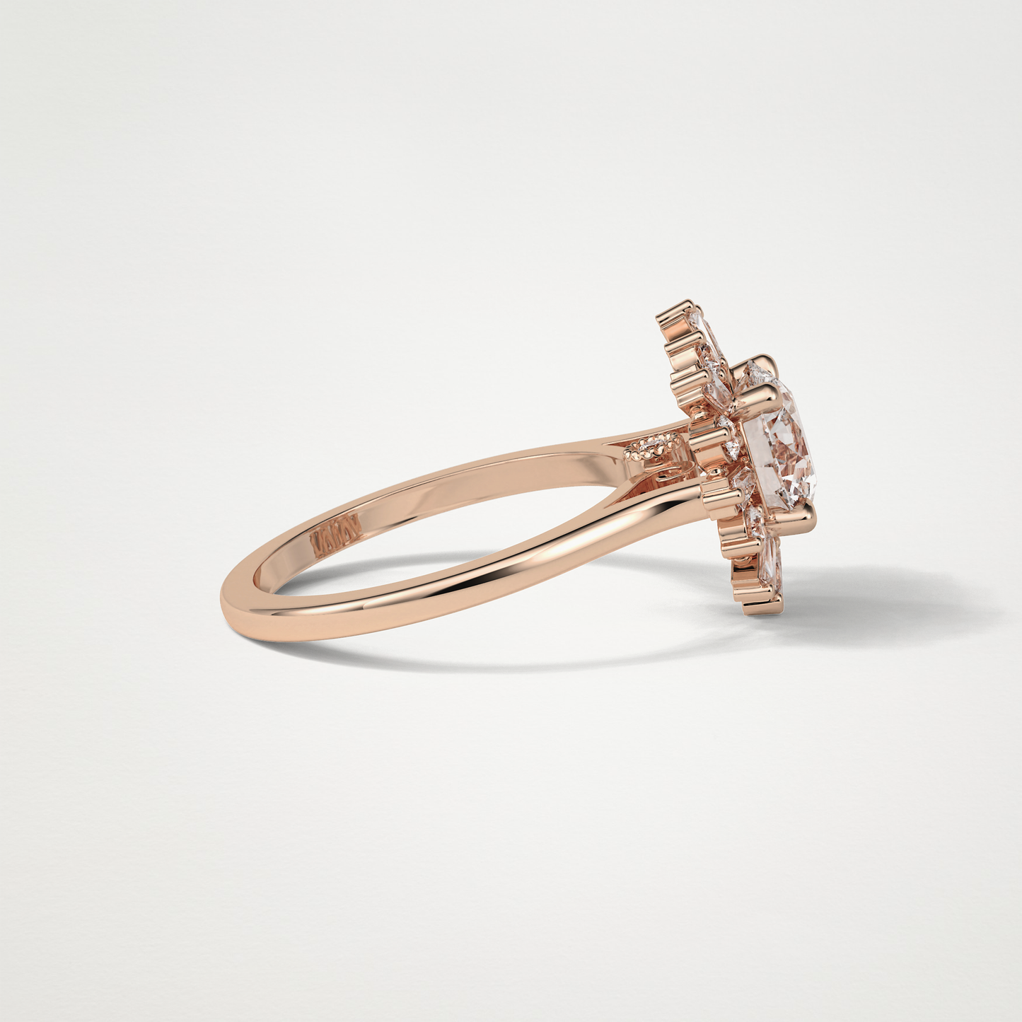 Round Cluster Lab Grown Diamond Engagement Ring