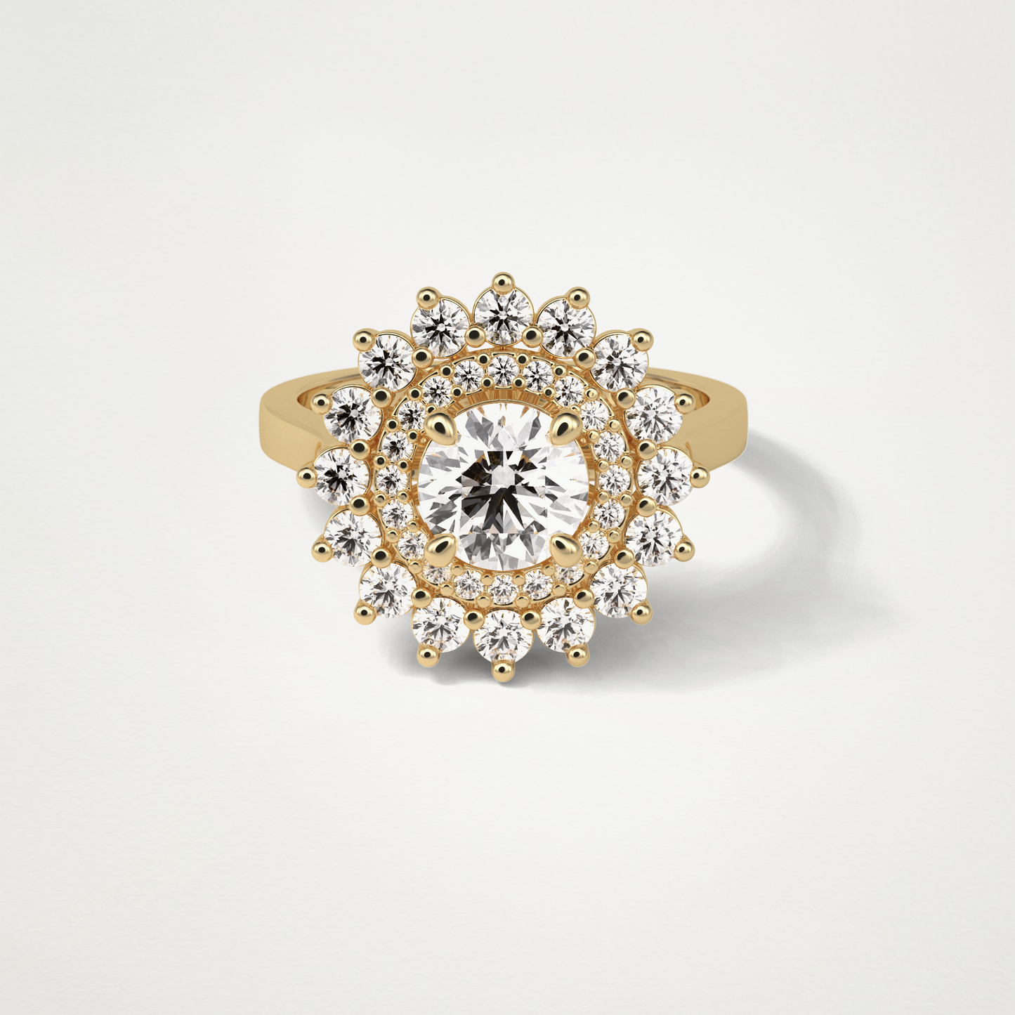 Round Halo Lab Grown Diamond Engagement Ring