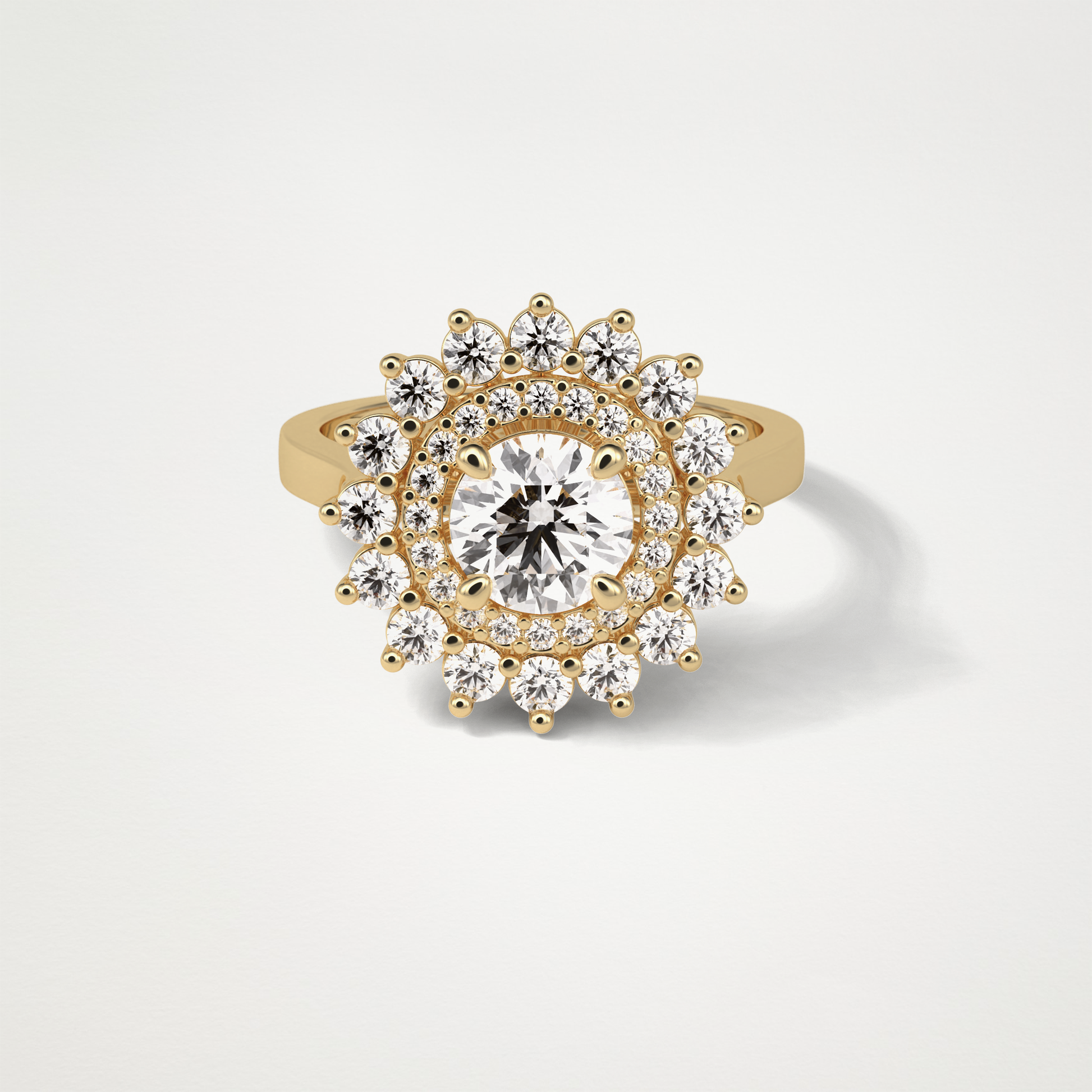 Round Halo Lab Grown Diamond Engagement Ring