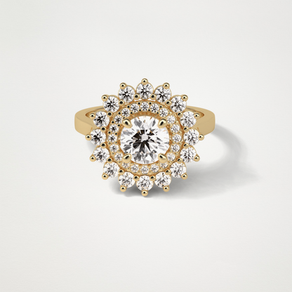 Round Halo Lab Grown Diamond Engagement Ring