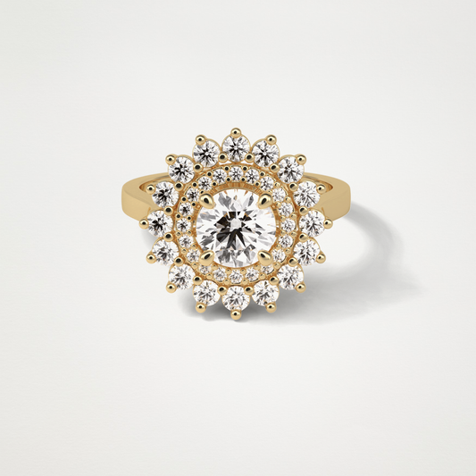 Round Halo Lab Grown Diamond Engagement Ring