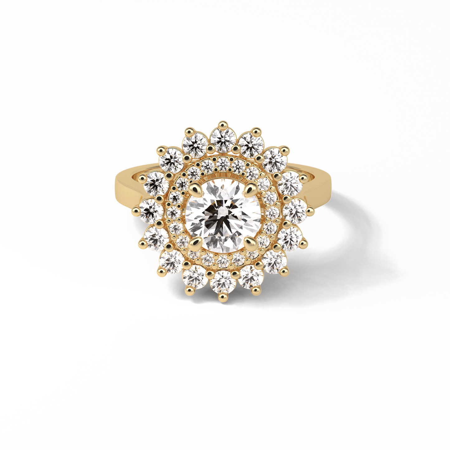Round Halo Lab Grown Diamond Engagement Ring
