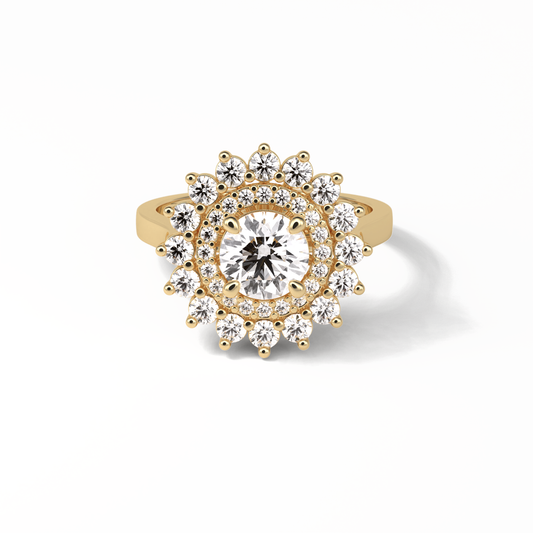 Round Halo Lab Grown Diamond Engagement Ring
