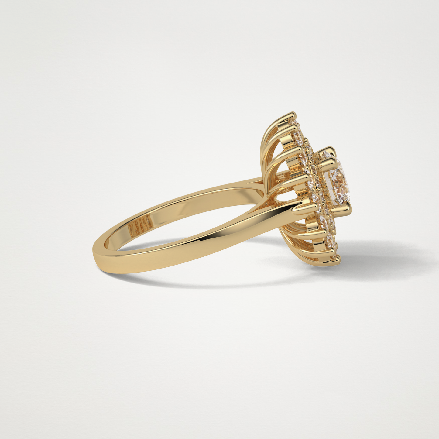 Round Halo Lab Grown Diamond Engagement Ring