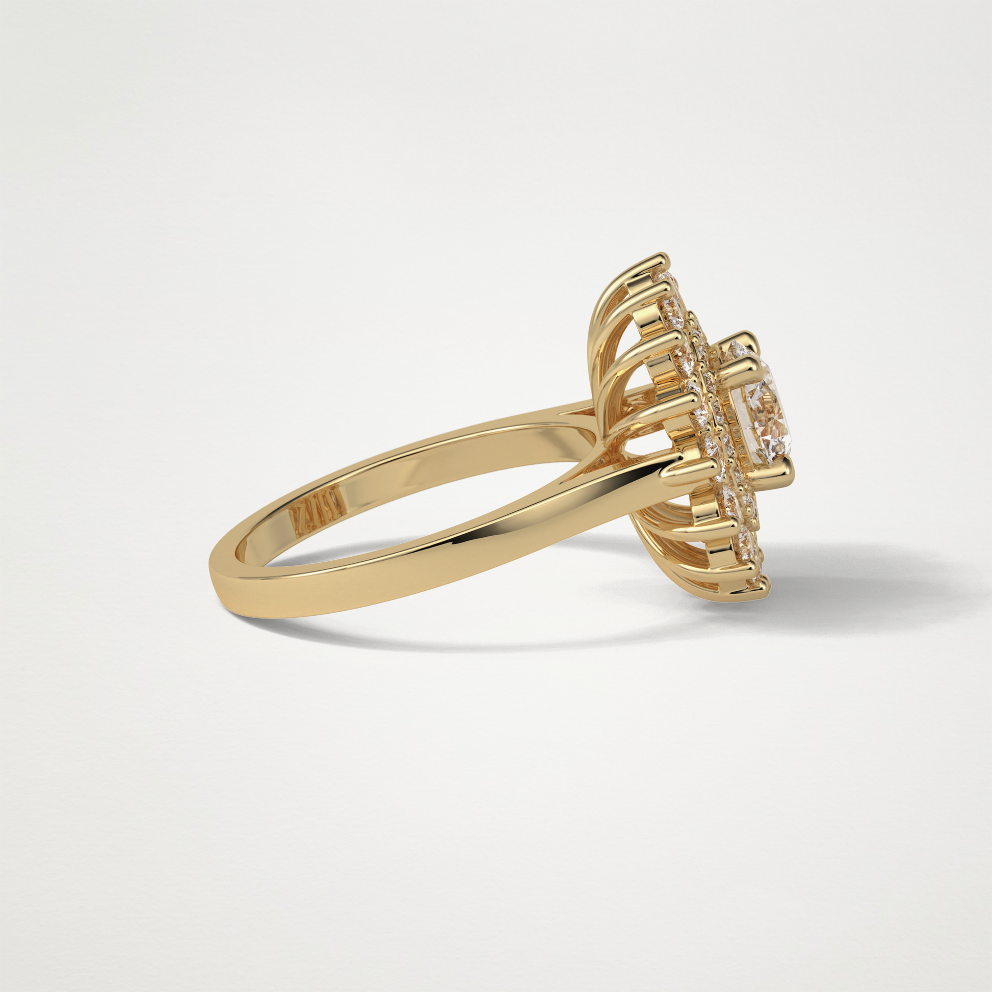Round Halo Lab Grown Diamond Engagement Ring