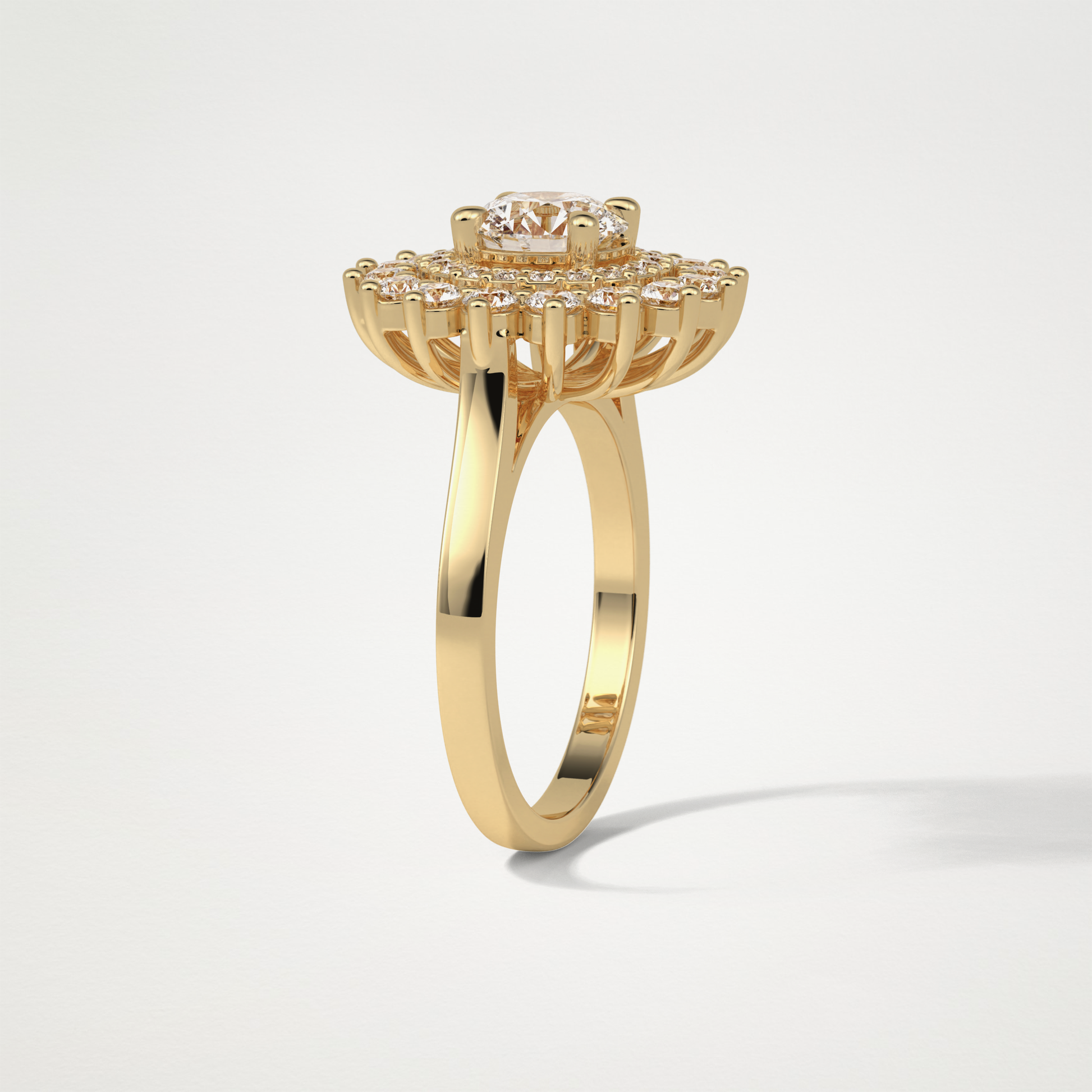 Round Halo Lab Grown Diamond Engagement Ring