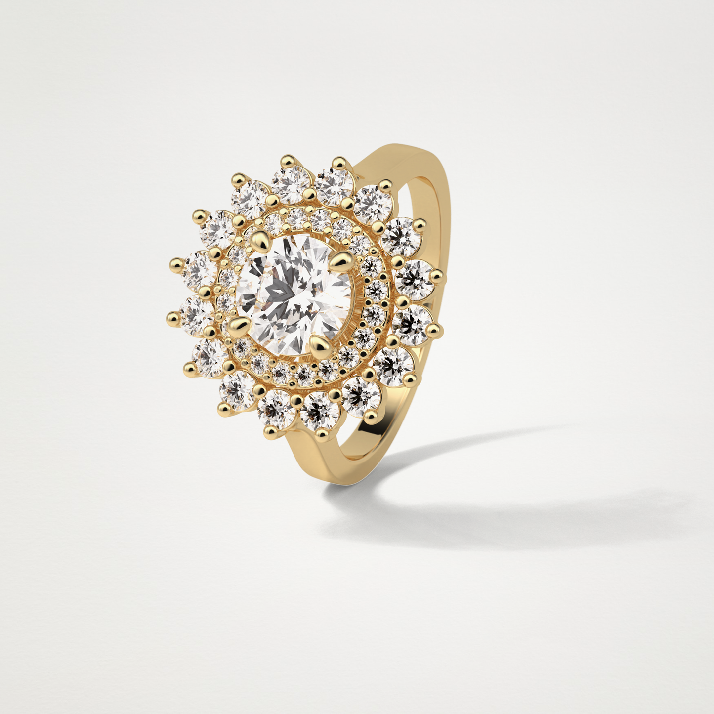 Round Halo Lab Grown Diamond Engagement Ring