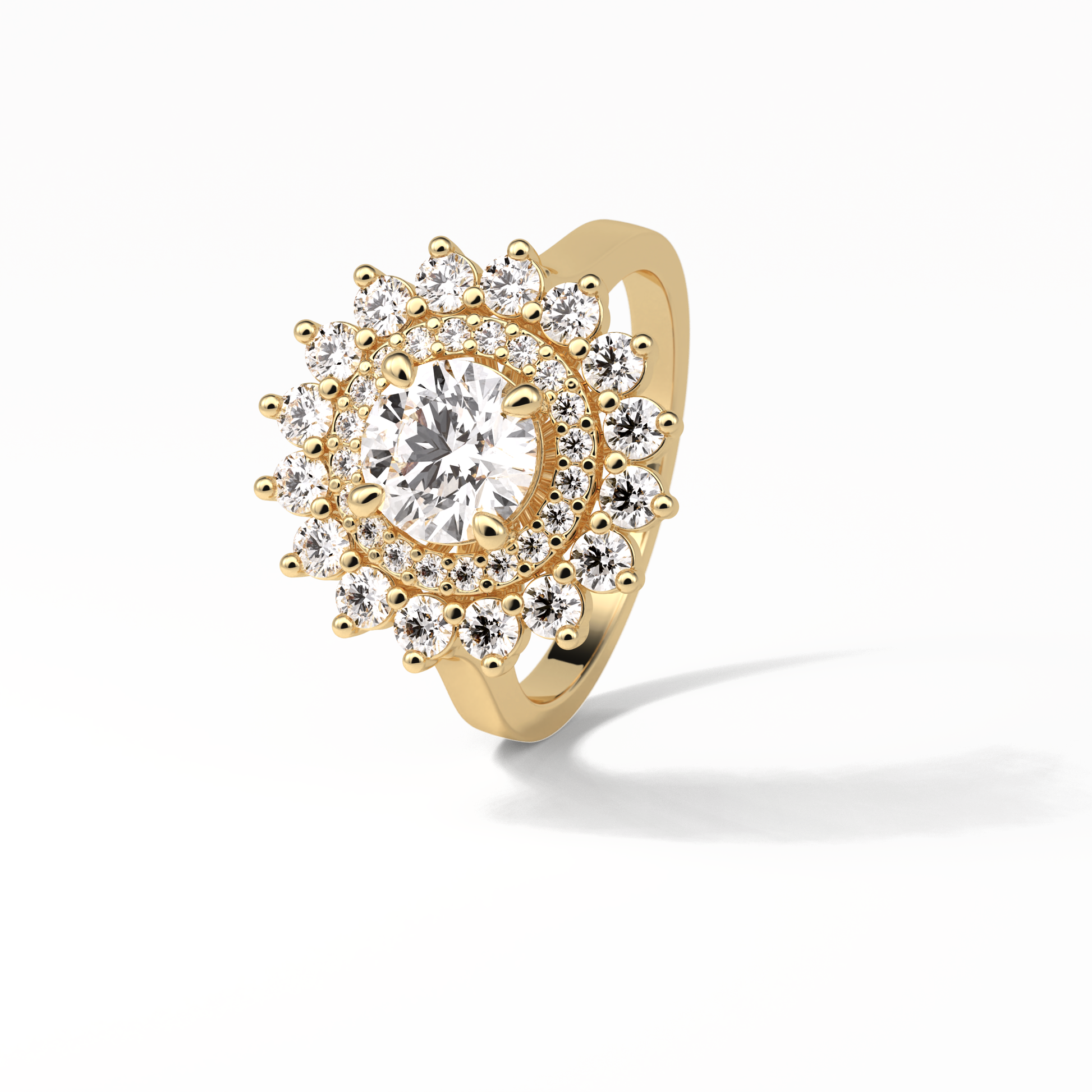 Round Halo Lab Grown Diamond Engagement Ring