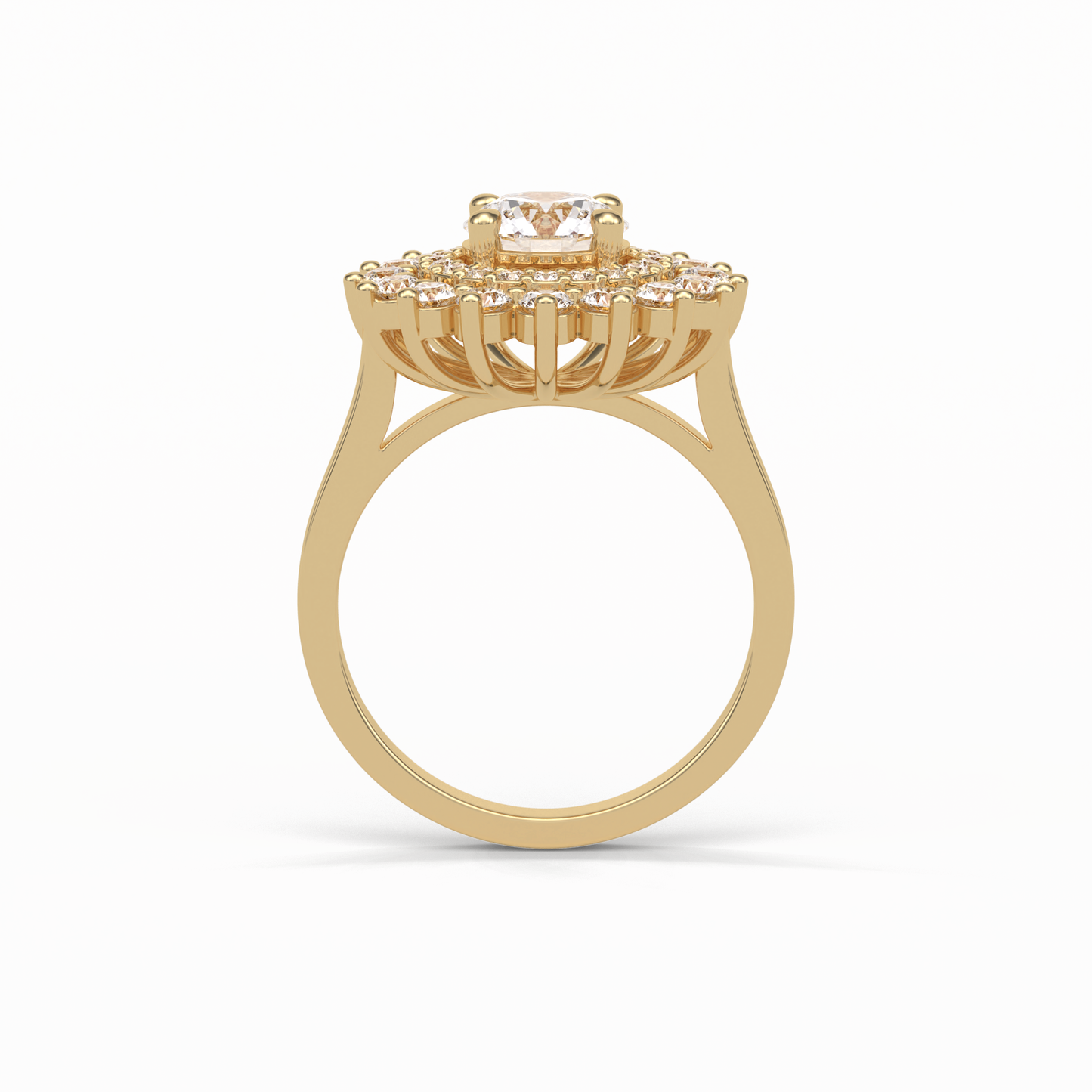 Round Halo Lab Grown Diamond Engagement Ring