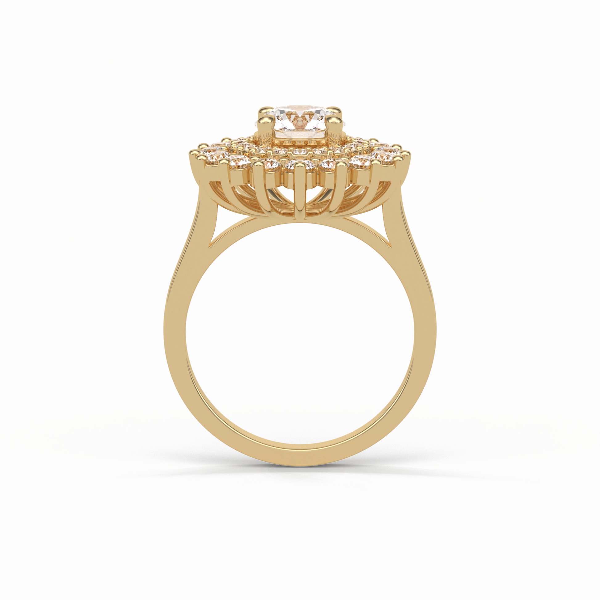 Round Halo Lab Grown Diamond Engagement Ring