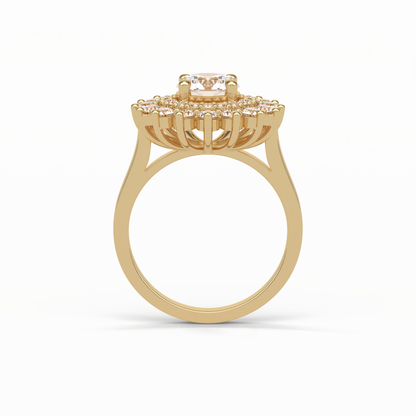 Round Halo Lab Grown Diamond Engagement Ring