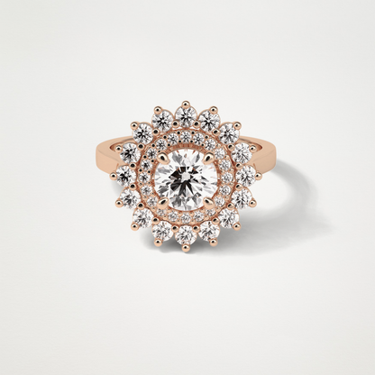 Round Halo Lab Grown Diamond Engagement Ring