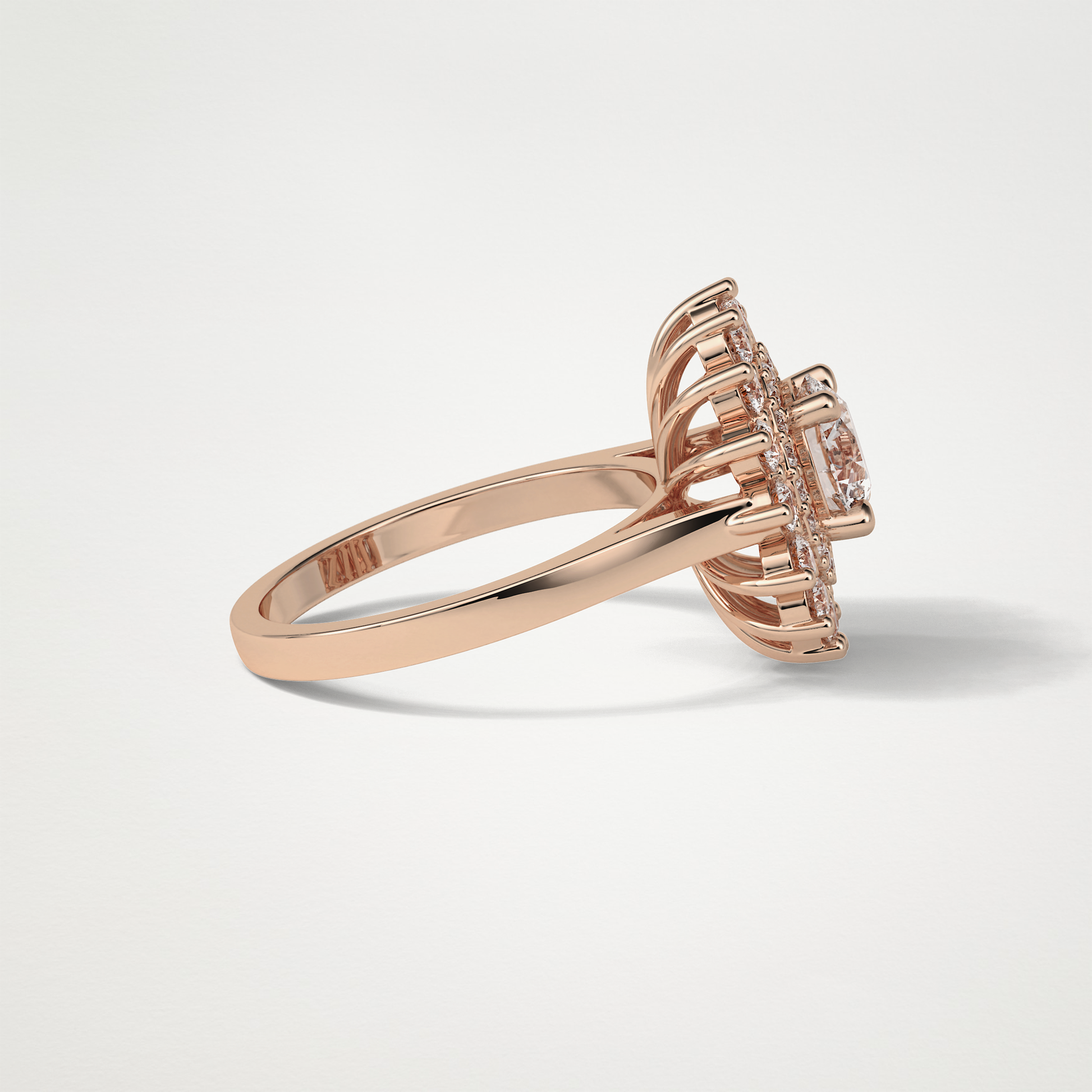 Round Halo Lab Grown Diamond Engagement Ring