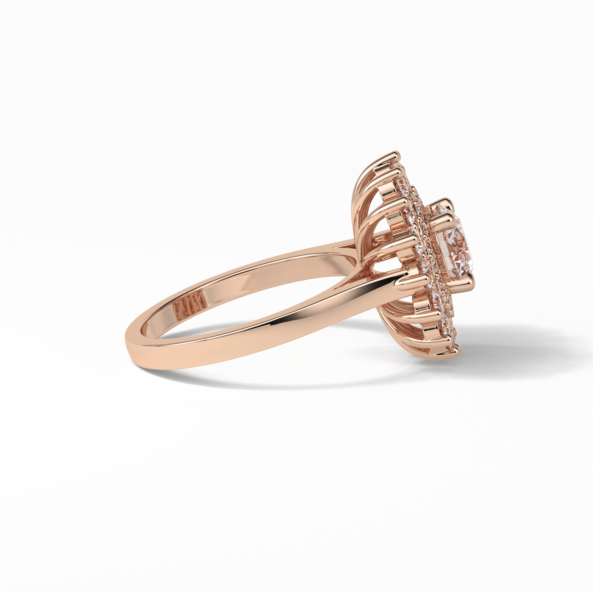 Round Halo Lab Grown Diamond Engagement Ring