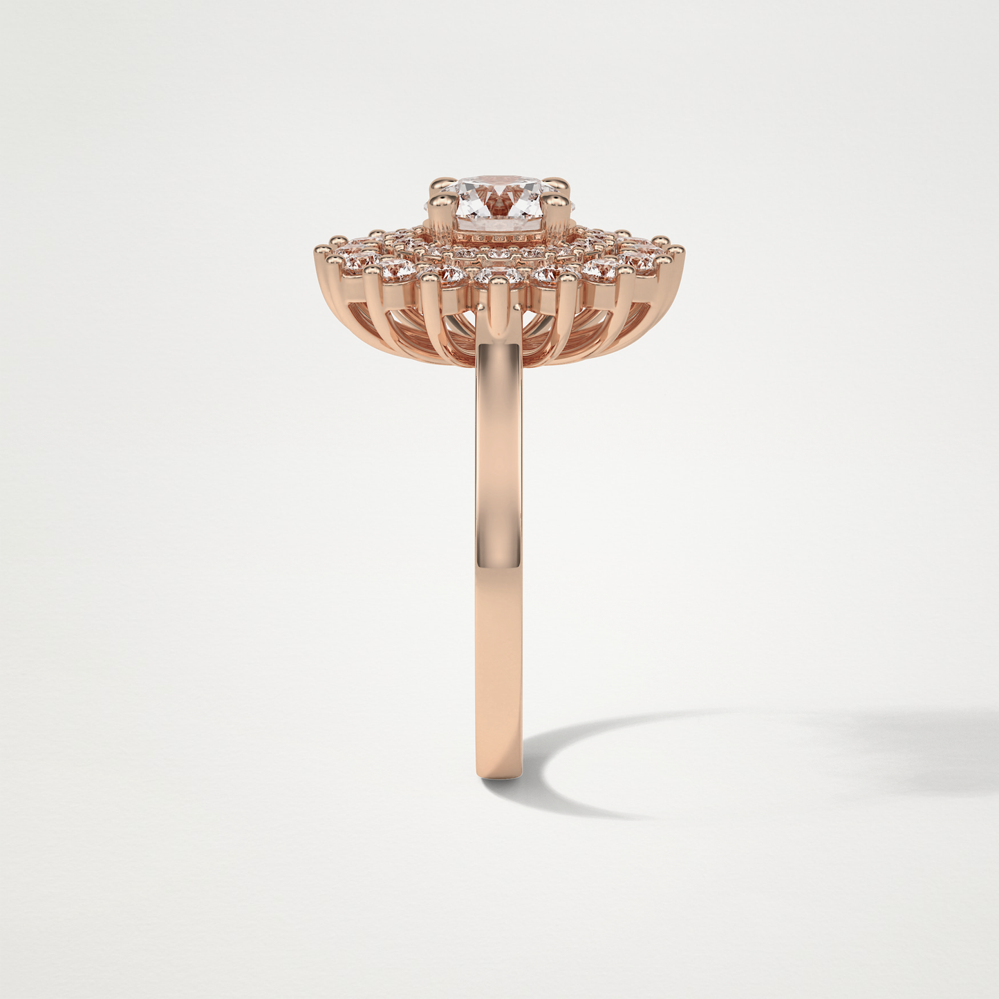 Round Halo Lab Grown Diamond Engagement Ring