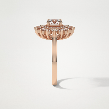 Round Halo Lab Grown Diamond Engagement Ring