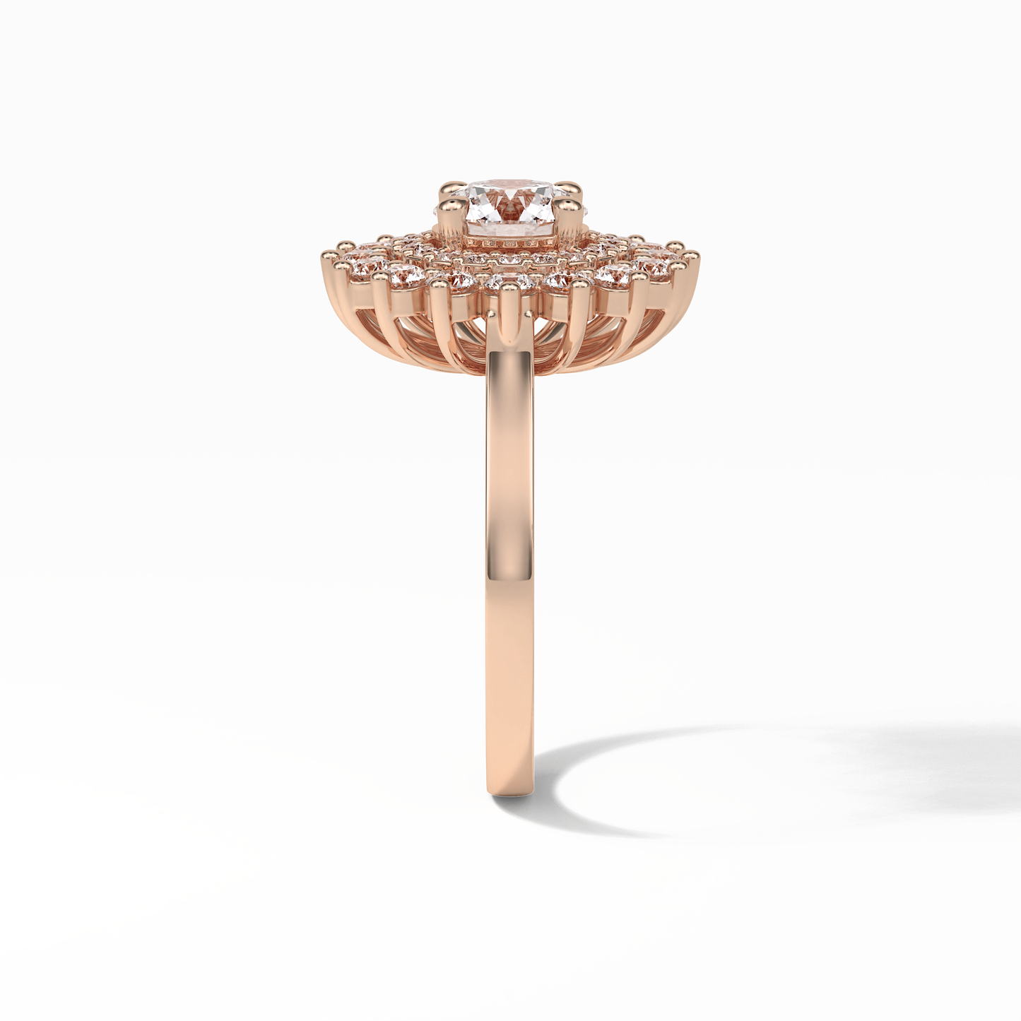 Round Halo Lab Grown Diamond Engagement Ring