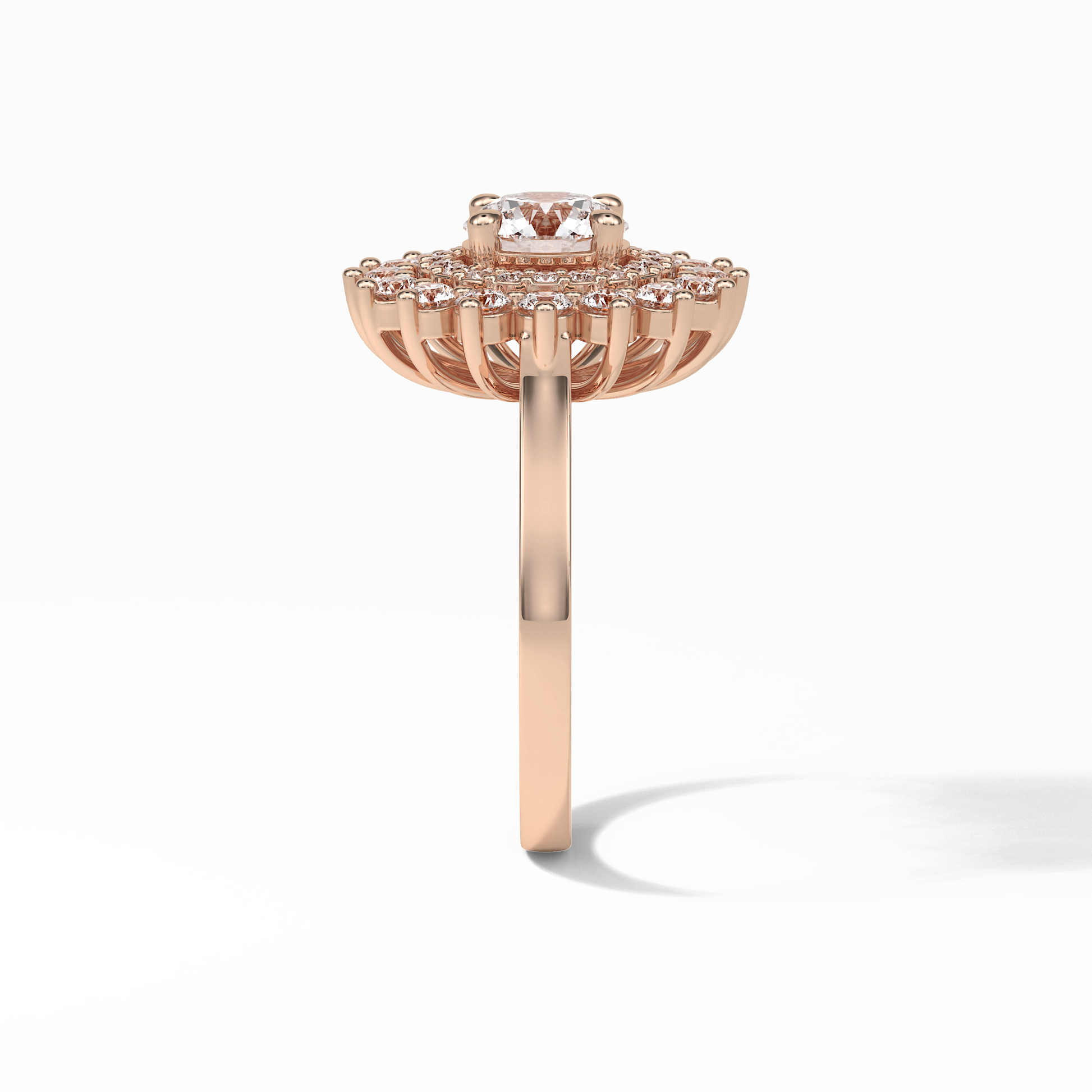 Round Halo Lab Grown Diamond Engagement Ring