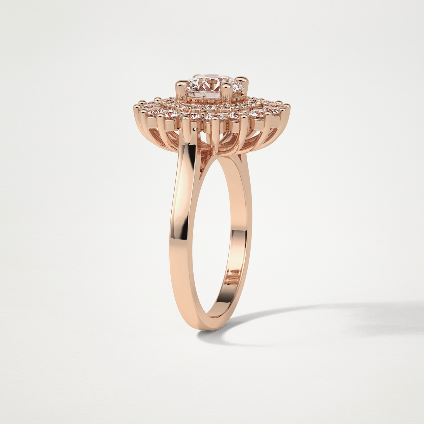 Round Halo Lab Grown Diamond Engagement Ring