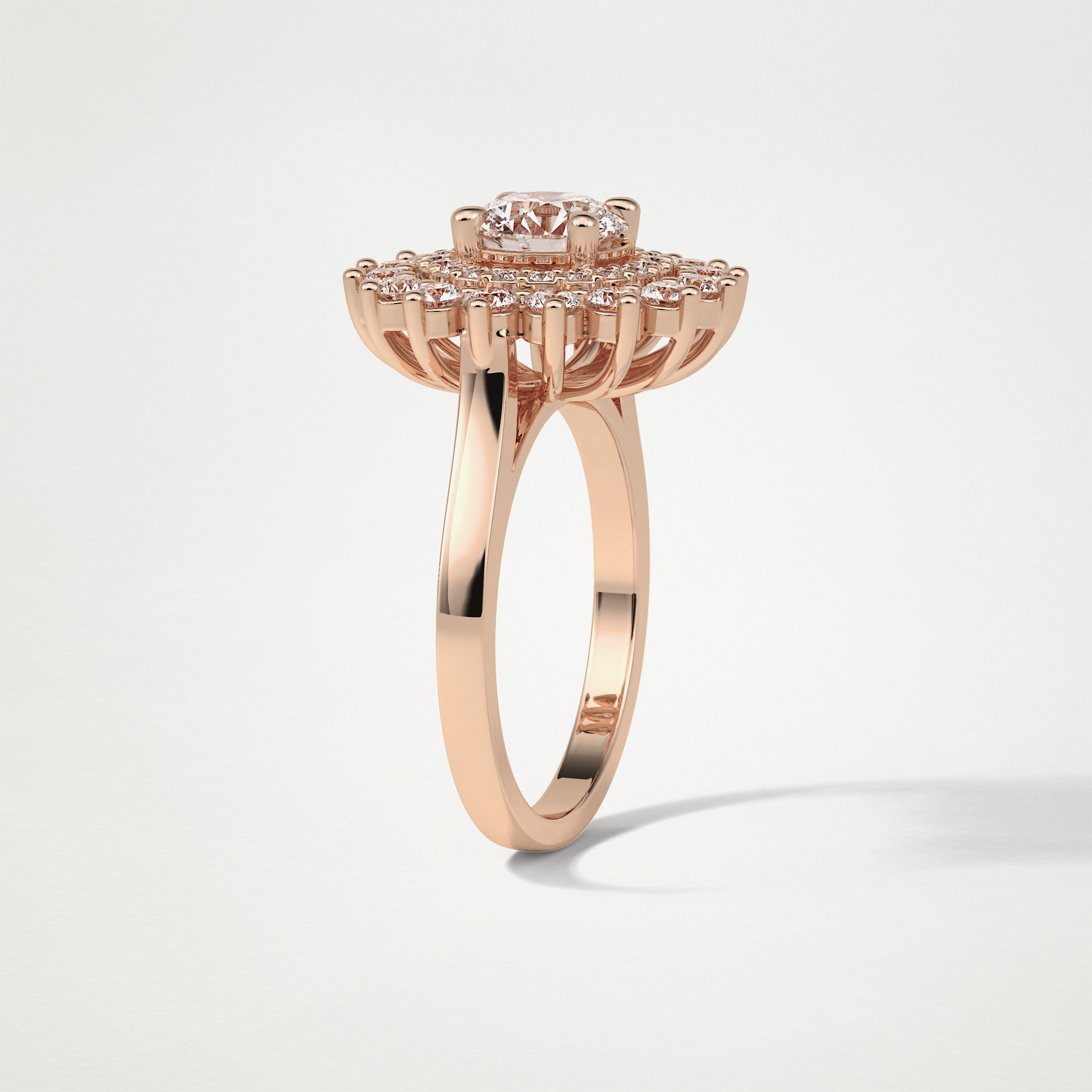Round Halo Lab Grown Diamond Engagement Ring