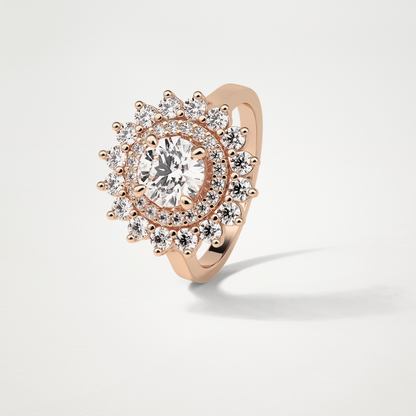 Round Halo Lab Grown Diamond Engagement Ring