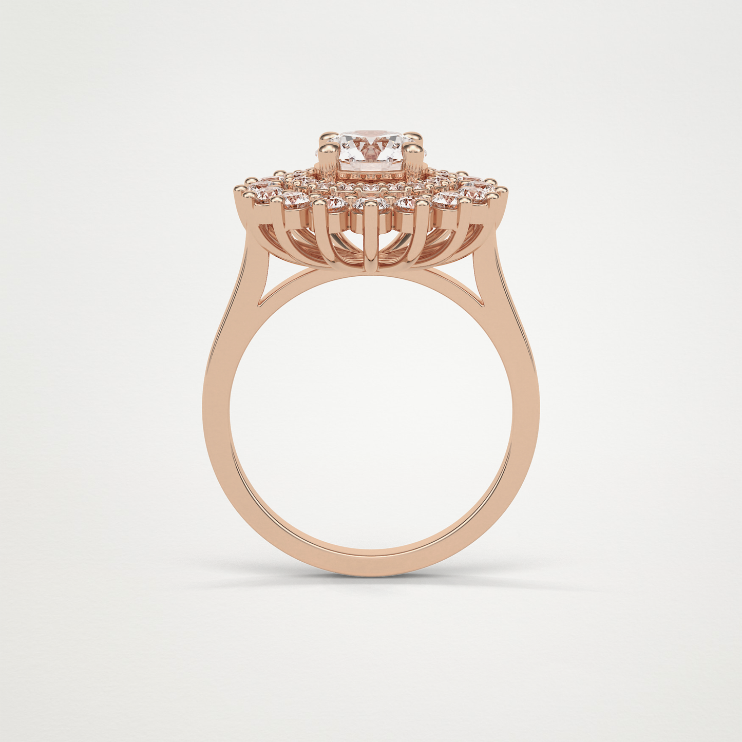 Round Halo Lab Grown Diamond Engagement Ring