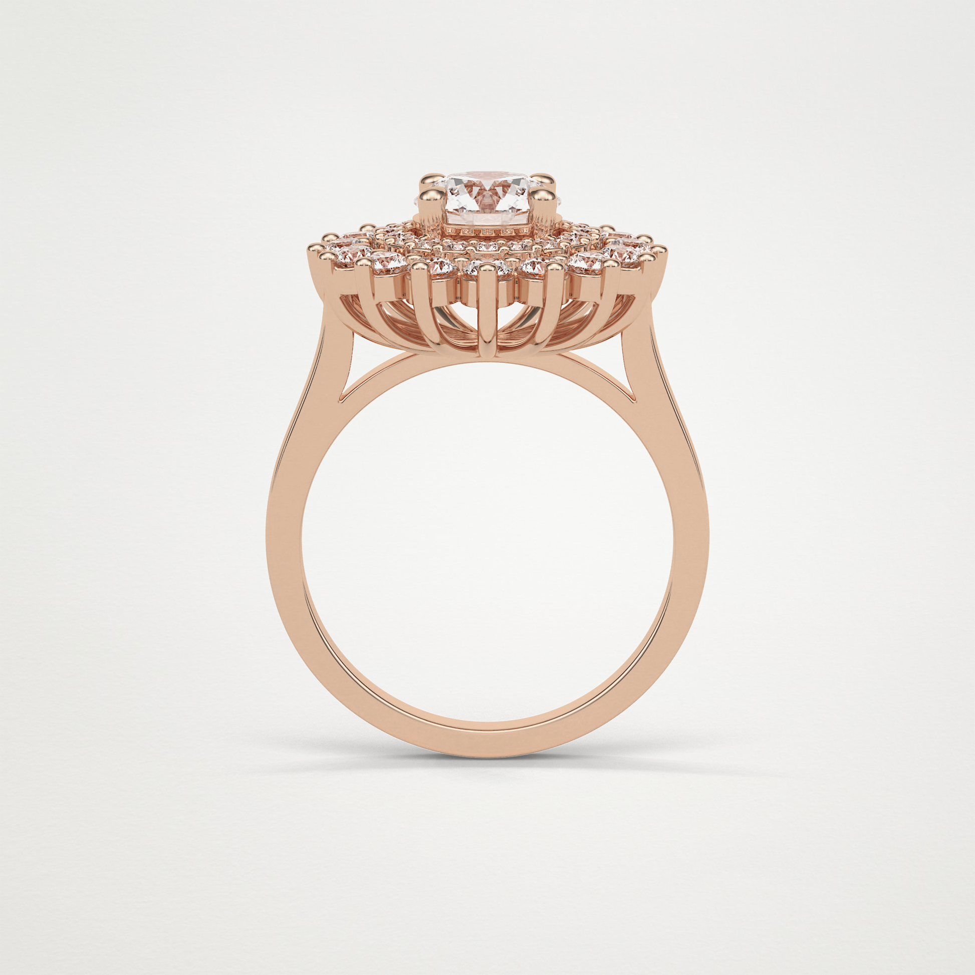 Round Halo Lab Grown Diamond Engagement Ring