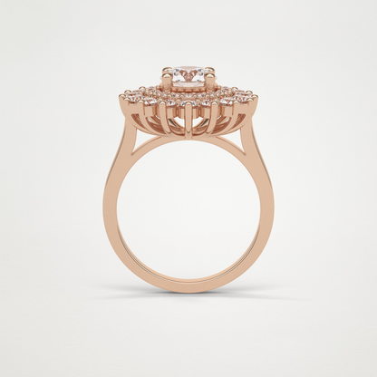 Round Halo Lab Grown Diamond Engagement Ring