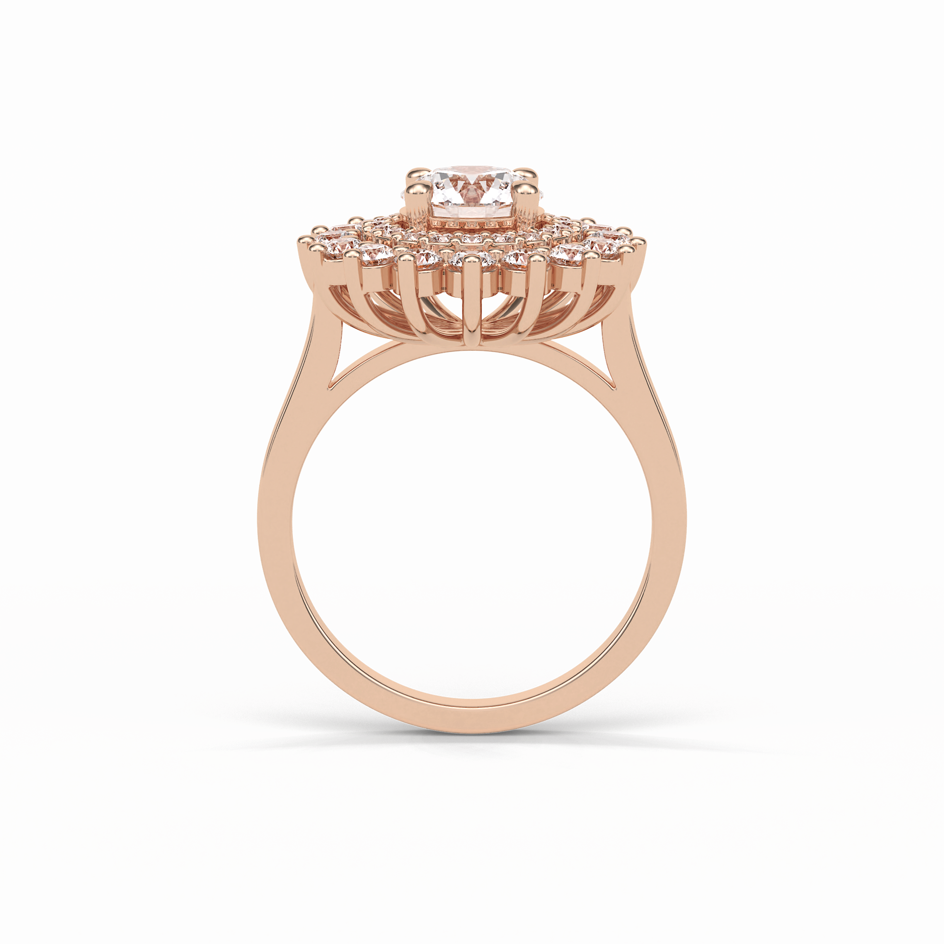 Round Halo Lab Grown Diamond Engagement Ring