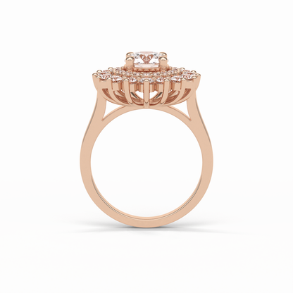 Round Halo Lab Grown Diamond Engagement Ring