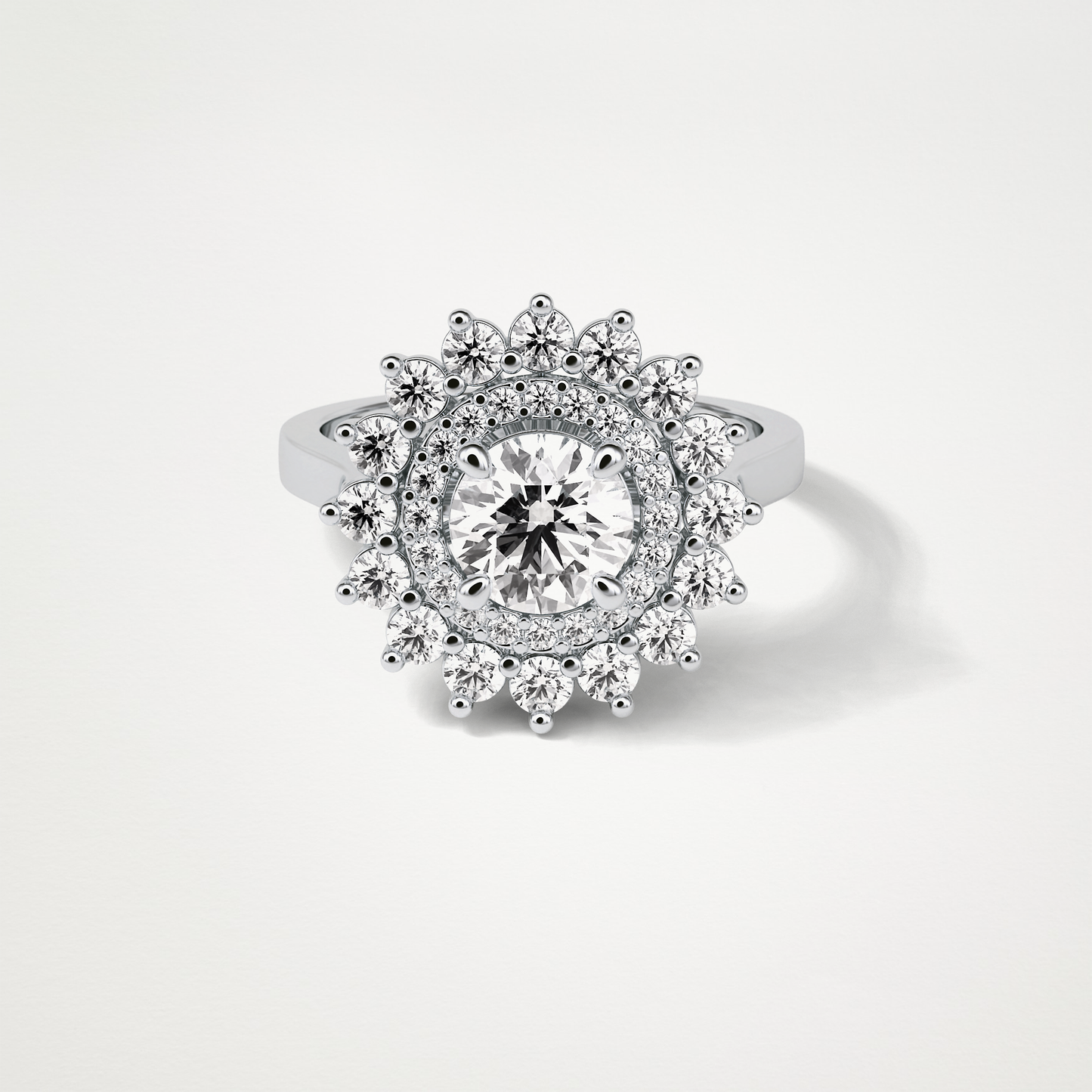 Round Halo Lab Grown Diamond Engagement Ring