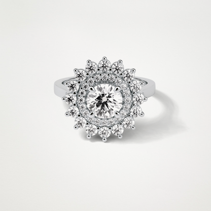 Round Halo Lab Grown Diamond Engagement Ring