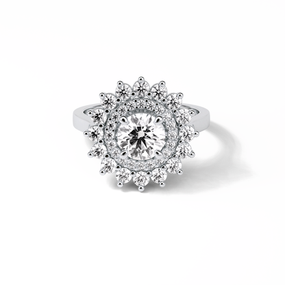 Round Halo Lab Grown Diamond Engagement Ring