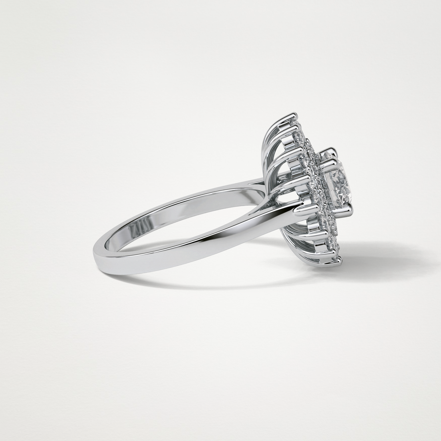 Round Halo Lab Grown Diamond Engagement Ring