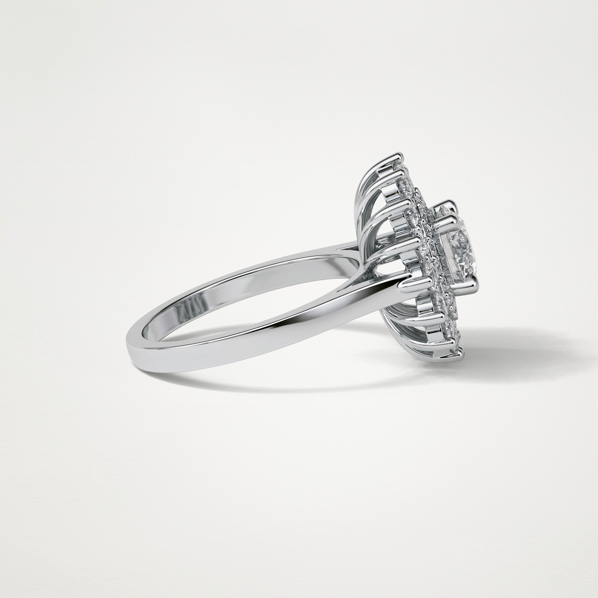 Round Halo Lab Grown Diamond Engagement Ring