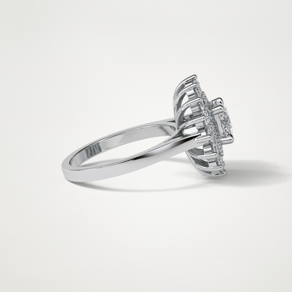 Round Halo Lab Grown Diamond Engagement Ring