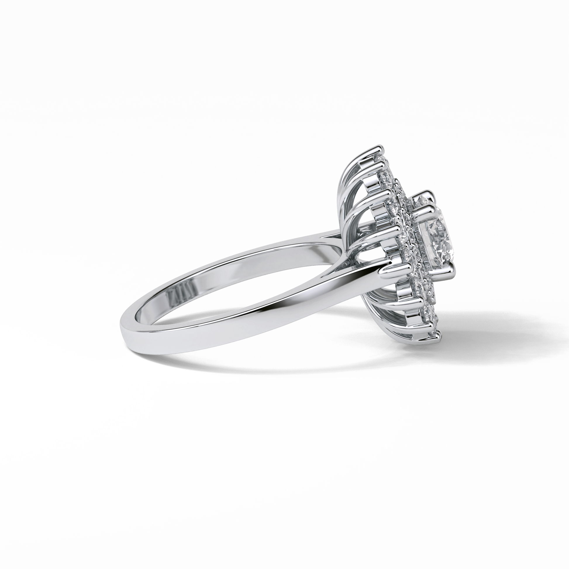 Round Halo Lab Grown Diamond Engagement Ring