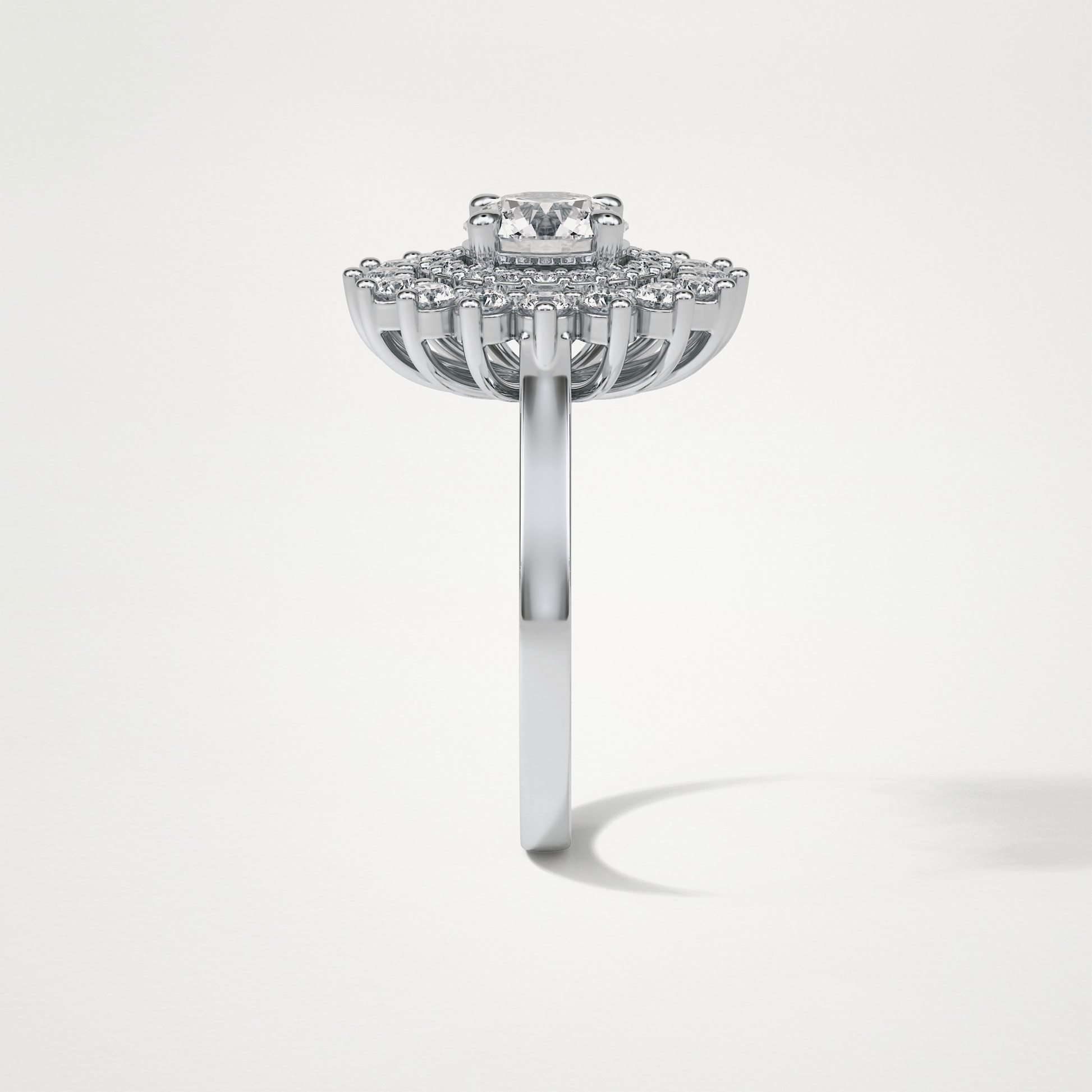 Round Halo Lab Grown Diamond Engagement Ring