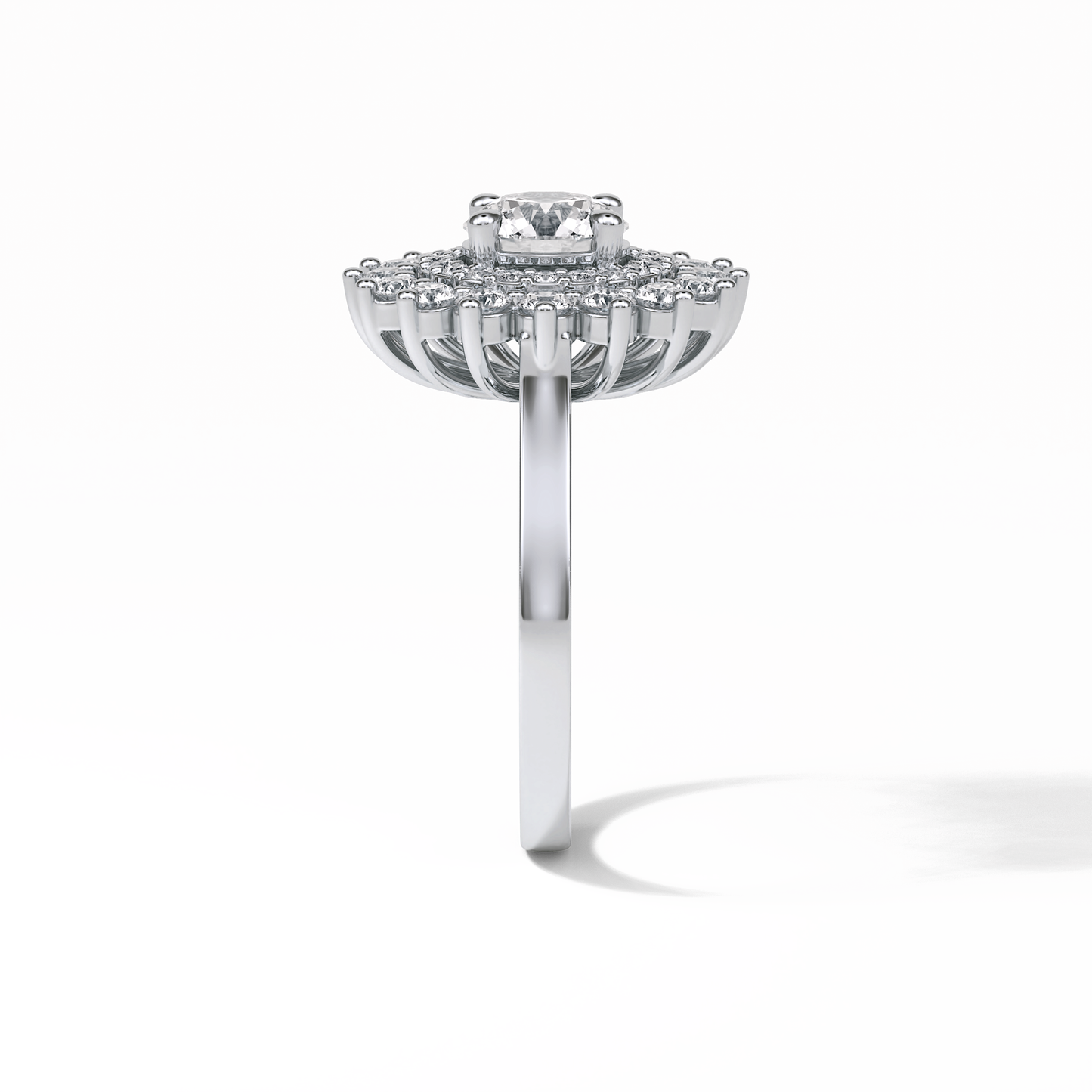 Round Halo Lab Grown Diamond Engagement Ring