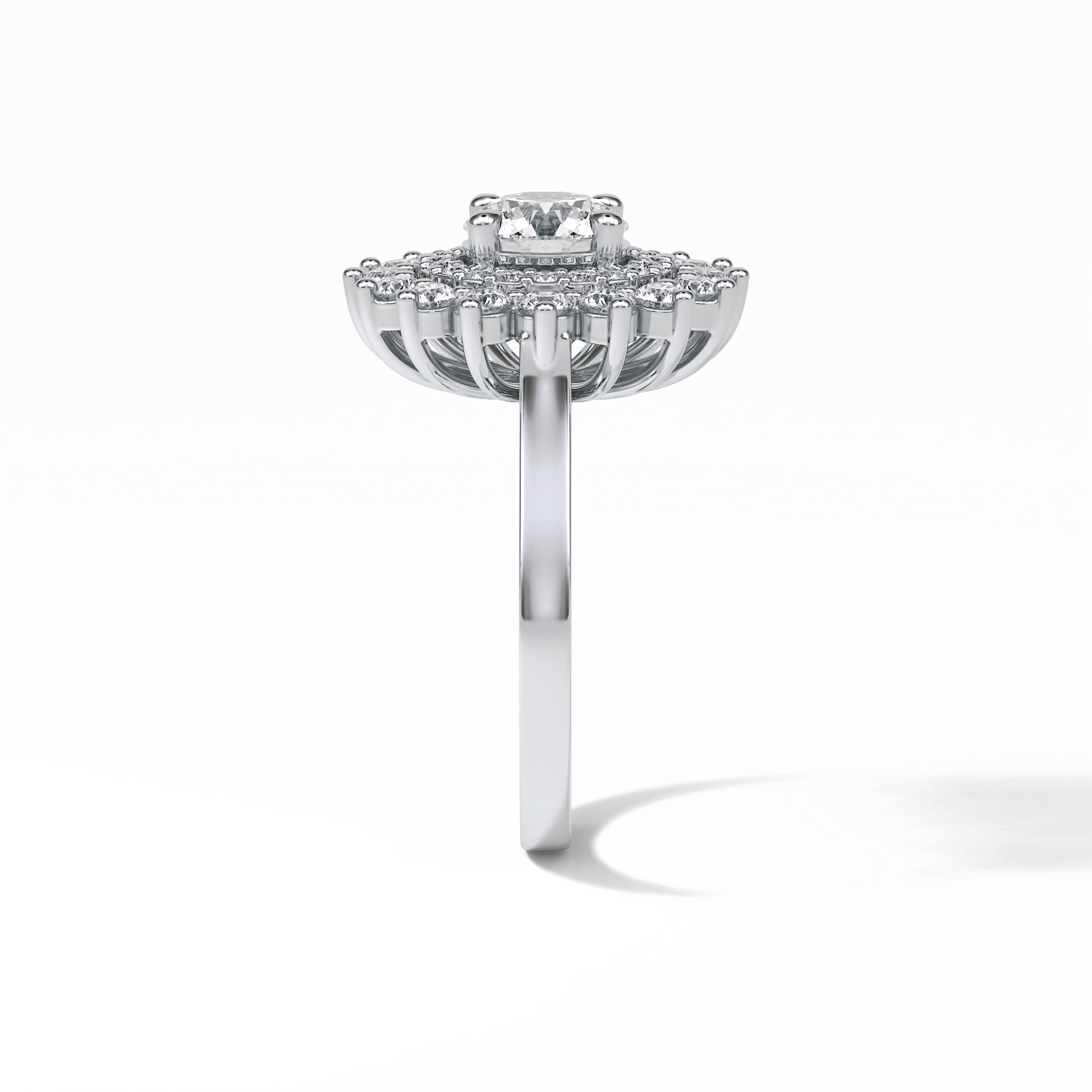 Round Halo Lab Grown Diamond Engagement Ring